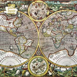 ANTIQUE MAP OF THE WORLD 1000 PIECE JIGSAW PUZZLE