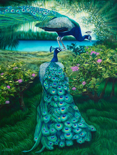 A Pair of Peacocks 500 piece puzzle