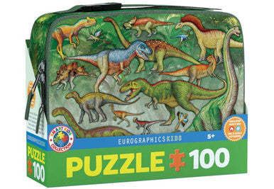 Dinosaurs lunch bag 100 piece puzzle