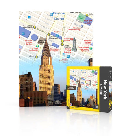 New York City Map Mini 100 piece jigsaw puzzle