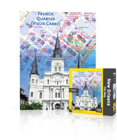 New Orleans City Map Mini 100 piece jigsaw puzzle