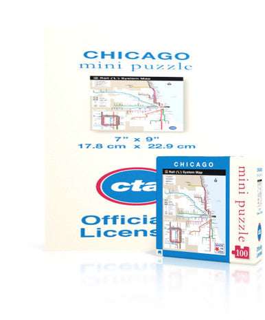 Chicago Transit Map Mini 100 piece puzzle